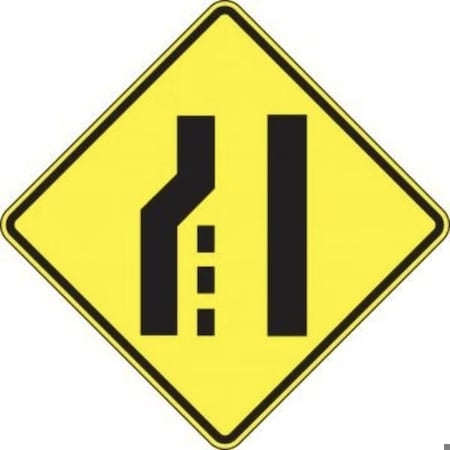Accuform Lane Ends - Merge Right (Symbol), Diamond Grade Reflective Aluminum, 30 in x 30 in FRW644DP